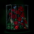 BESIDE Crystal Garden Noir Dark Red Preserved Rose Terrarium Dramatic