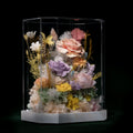 BESIDE Crystal Garden Reverie Dreamy Pastel Preserved Flower Terrarium